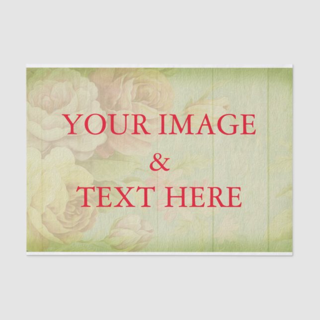 Personalized Customized Your Own Photo Tissue Pape Tissue Paper (Front)