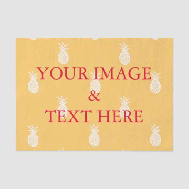Personalized Customized Your Own Photo Tissue Pape Tissue Paper (Front)