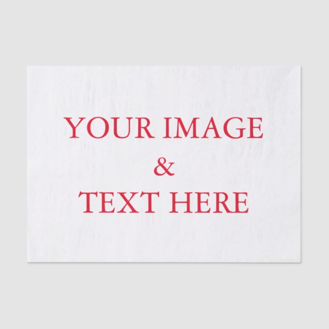 Personalized Customized Your Own Photo Tissue Paper (Front)