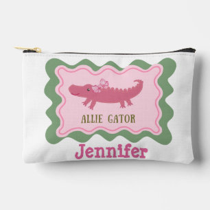 Personalized Cute Alligator Pencil Accessory Pouch