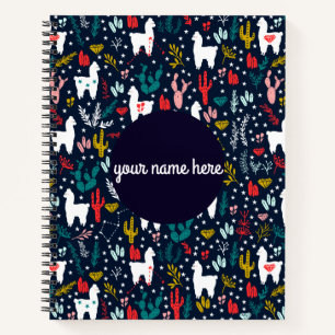 Personalized Cute Alpaca Notebook