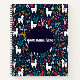 Personalized Cute Alpaca Notebook