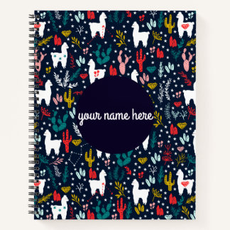 Personalized Cute Alpaca Notebook
