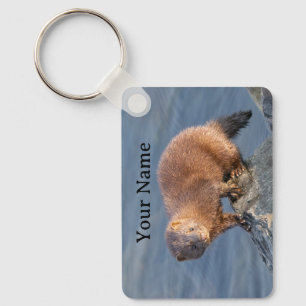Personalized Cute American Mink Keychain