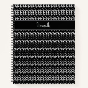 Personalized, Cute and Elegant Zebra Pattern Notebook