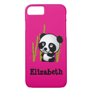 Personalized cute and happy panda bear iPhone 8/7 case