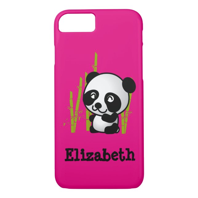 Personalized cute and happy panda bear Case-Mate iPhone case (Back)