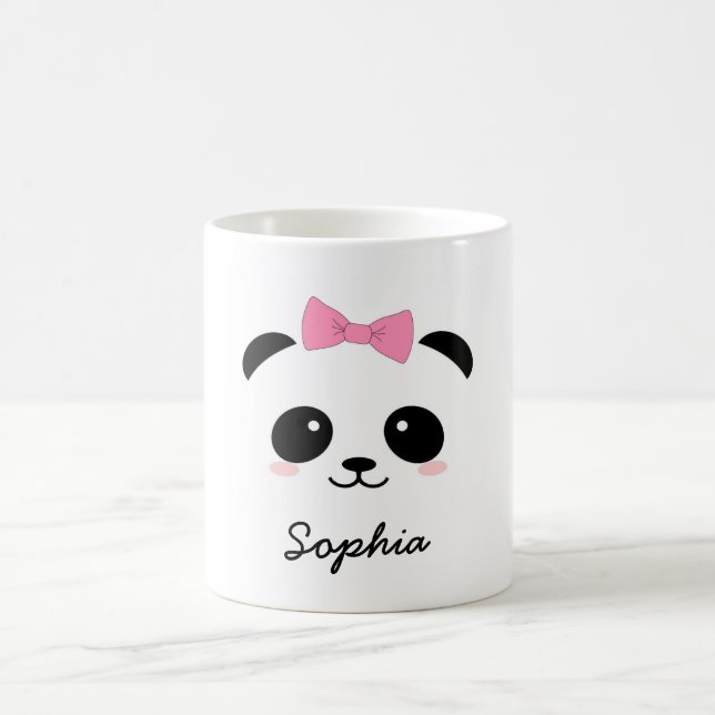 personalized cute animal panda girly mug (Center)