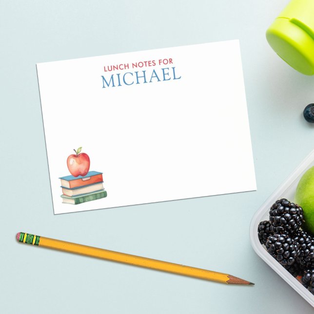 Personalized Cute Apple Kids Lunch Box  Post-it Notes (Creator Uploaded)