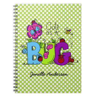 Personalized Cute as a Bug Journal