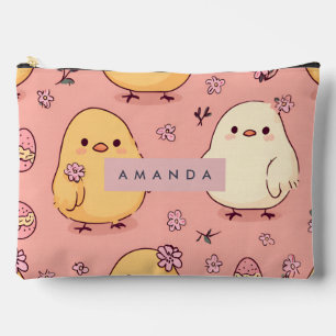 Personalized Cute Baby Chicks Pattern Accessory Pouch