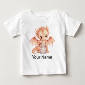 Personalized Cute Baby Dragon with Stardust Jar T-Shirt
