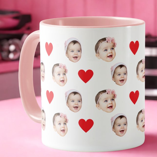 Personalized Cute Baby Face 2 Photos Mug (Creator Uploaded)