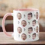 Personalized Cute Baby Face 2 Photos Mug<br><div class="desc">Personalized Cute Baby Face 2 Photos Mug, Replace the face of this baby with your favourite photo (make sure to crop as much to the face as possible and use an app to remove the background) and personalize this funny mug with your kid, husband, or boyfriend on it! Also a...</div>