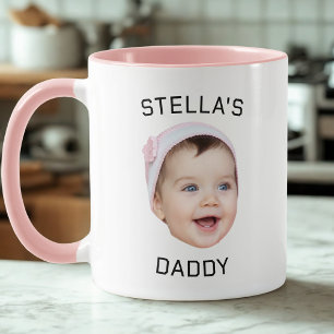 Personalized Cute Baby Face Photo Dad Gift Mug