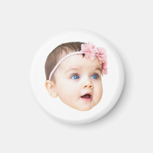 Personalized Cute Baby Face Photo Magnet