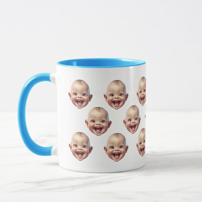 Personalized Cute Baby Face Photo Mug (Left)