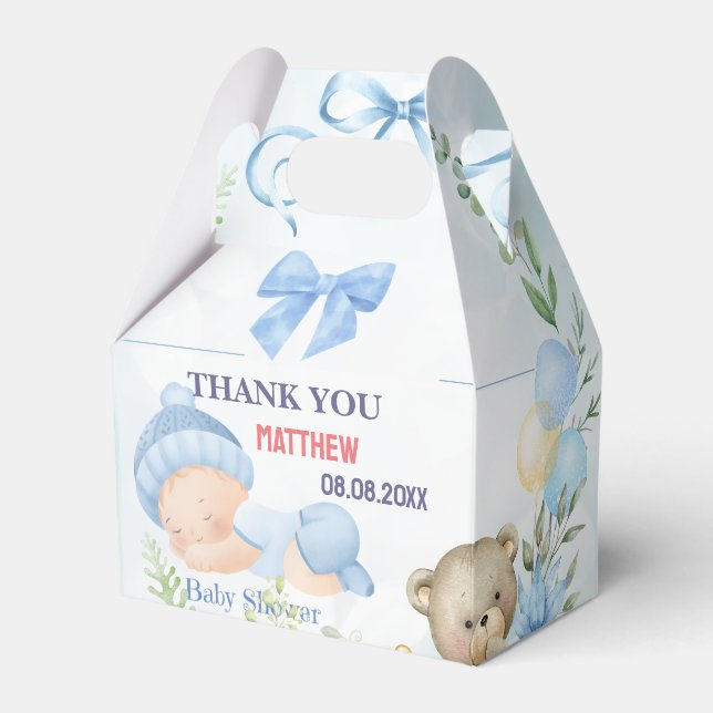 Personalized Cute Baby Shower  Favor Box (Front Side)
