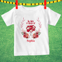 Personalized Cute Baby Shower Floral Pattern