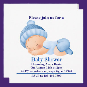 Personalized Cute Baby Shower Invitation