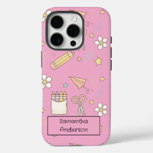 Personalized Cute Back to School   for Kids -  iPhone 16 Pro Case