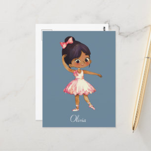 Personalized Cute Ballet Dancer Postcard