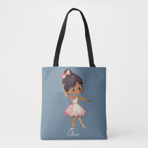 Personalized Cute Ballet Dancer Tote Bag
