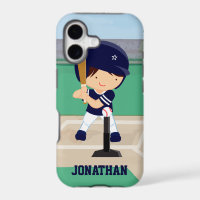 Personalized Cute Baseball cartoon player