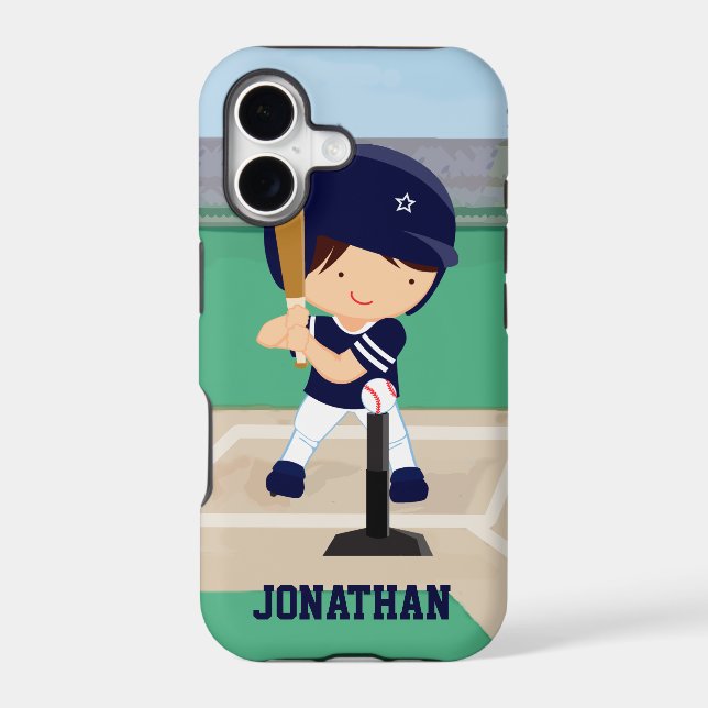 Personalized Cute Baseball cartoon player (Back)