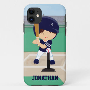 Personalized Cute Baseball cartoon player iPhone 11 Case