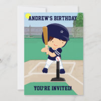 Personalized Cute Baseball cartoon player