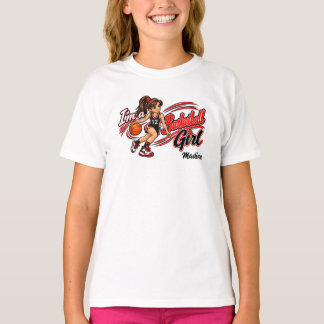 Personalized Cute Basketball Girl  T-Shirt