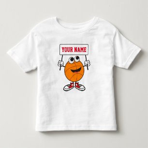 Personalized cute Basketball kids design Toddler T-shirt