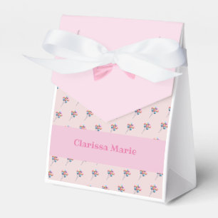 Personalized Cute Bear and Balloons Favor Box
