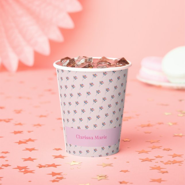 Personalized Cute Bear and Balloons Paper cup (Insitu)