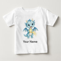 Personalized Cute Blue Dragon with Shooting Star