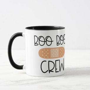 Personalized Cute "Boo Boo Crew" School Nurse Gift Mug
