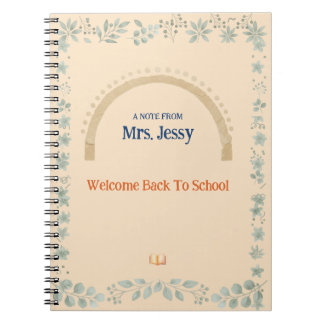 Personalized Cute Botanical Teacher Notebook