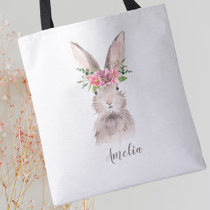Personalized Cute Bunny Tote Bag