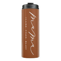 Personalized Cute Burnt Orange Mama Script