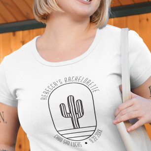 Personalized Cute Cactus Bachelorette Party T-Shirt