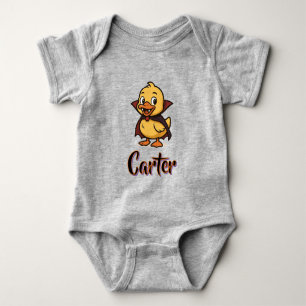 personalized Cute cartoon Halloween duck vampire Baby Bodysuit