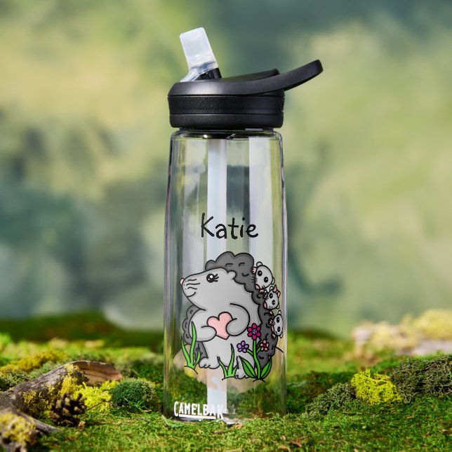 Personalized Cute Cartoon Hedgehogs Water Bottle (Outdoor)