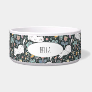 Personalized Cute Cat Floral