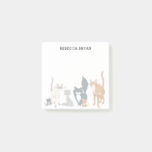 Personalized Cute Cat Gang Post-it Notes