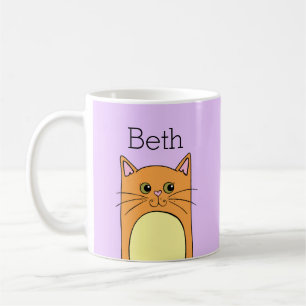 Personalized Cute Cat Girl Boss Coffee Mug
