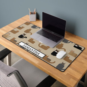 Personalized Cute Cat Kitten Pattern Desk Mat