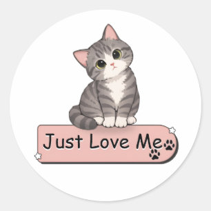 Personalized Cute Cat Sticker