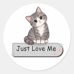 Personalized Cute Cat Sticker