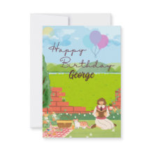 Personalized Cute Cat-tage Picnic Birthday Wishes
